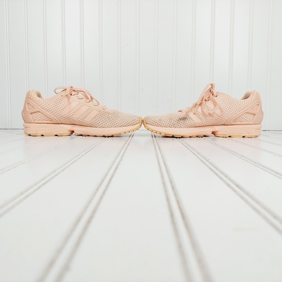 adidas Originals Zx Flux Peach Pink Lace Up Mesh Athleisure Running Sneaker A110 - Picture 7 of 11